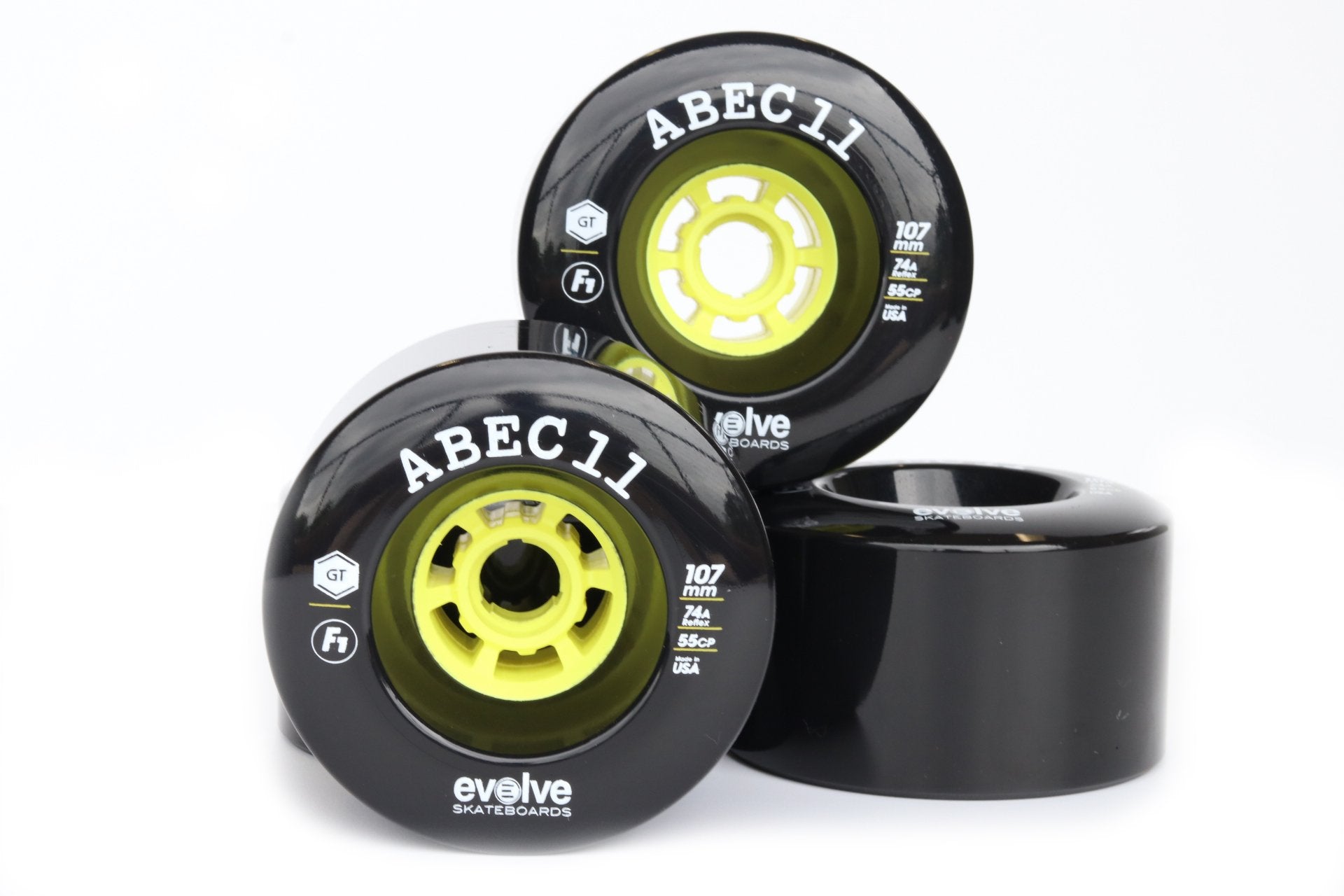 Roues Abec 11 / Evolve F1 107mm 74a (Set de 4)