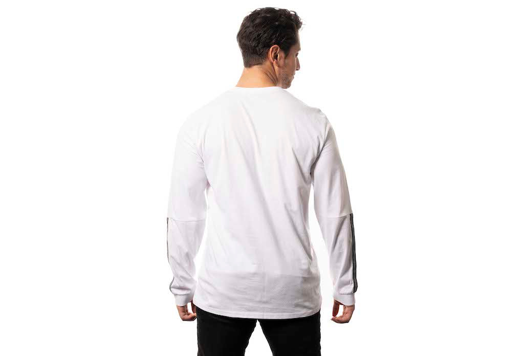 Tee-shirt Homme Blanc manches longues - Evolve Skateboards basic