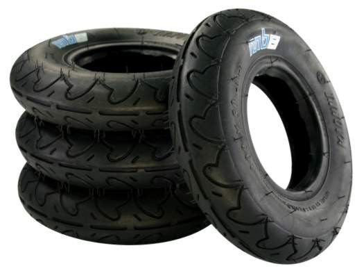 Pneus routes 8" MBS Roadie noirs (set de 4)